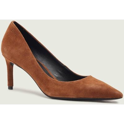 Boss BLACK Szpilki Gracey_Pump70_SD zamsz brązowy 37 Boss BLACK Szpilki Gracey_Pump70_SD zamsz brązowy 37