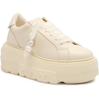 Casadei Skórzane sneakersy Nexus beżowy 41 Casadei Skórzane sneakersy Nexus beżowy 41