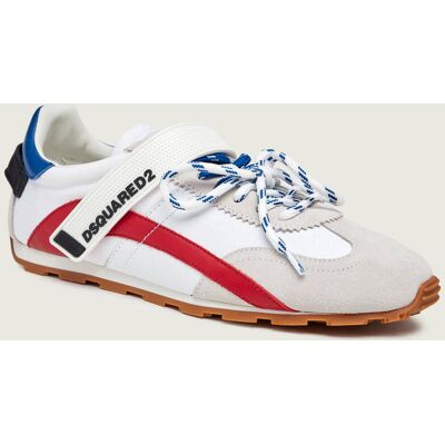 Dsquared2 Skórzane sneakersy DC-642 zamsz biały 44 Dsquared2 Skórzane sneakersy DC-642 zamsz biały 44