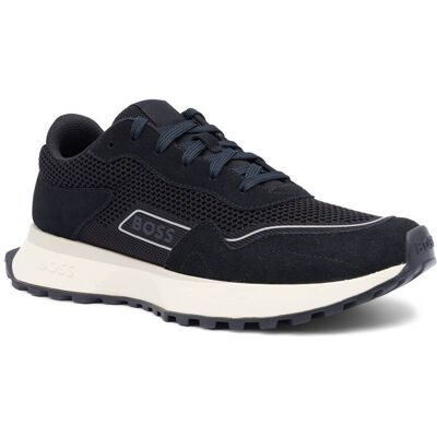 Boss BLACK Sneakersy Jonah_Runn_knsd z dodatkiem skóry czarny 44 Boss BLACK Sneakersy Jonah_Runn_knsd z dodatkiem skóry czarny 44
