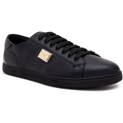 Dolce & Gabbana Skórzane sneakersy czarny 40 Dolce & Gabbana Skórzane sneakersy czarny 40