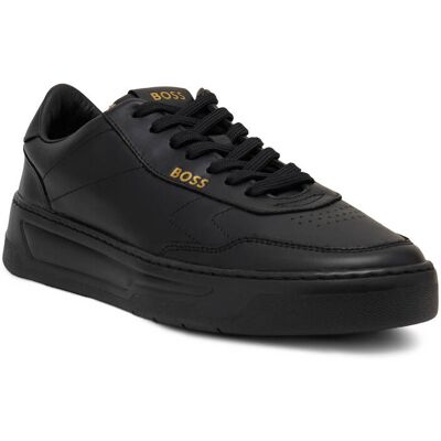Boss BLACK Skórzane sneakersy Baltimore_Tenn_ltl czarny 44 Boss BLACK Skórzane sneakersy Baltimore_Tenn_ltl czarny 44