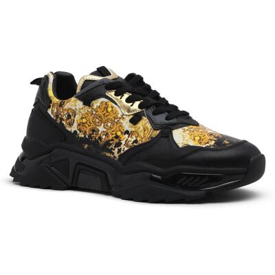 Guess Sneakersy MASSA z dodatkiem skóry czarny 41 Guess Sneakersy MASSA z dodatkiem skóry czarny 41