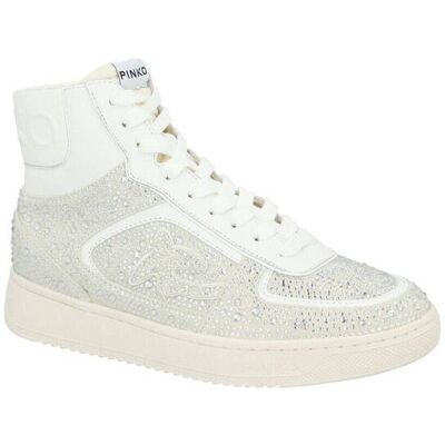 Pinko Skórzane sneakersy HARLOW 3 BASKET biały 35 Pinko Skórzane sneakersy HARLOW 3 BASKET biały 35