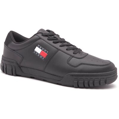 Tommy Jeans Skórzane sneakersy czarny 41 Tommy Jeans Skórzane sneakersy czarny 41