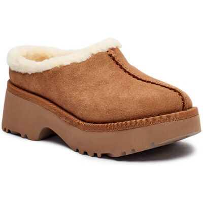UGG Mule NEW HEIGHTS COZY zamsz shearling brązowy 39 UGG Mule NEW HEIGHTS COZY zamsz shearling brązowy 39