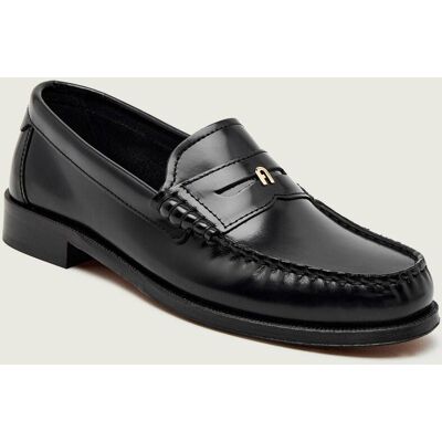 Furla Skórzane loafersy FURLA COLLEGE czarny 40 Furla Skórzane loafersy FURLA COLLEGE czarny 40