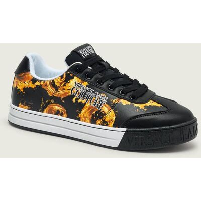 Versace Jeans Couture Sneakersy FONDO COURT 88 DIS. SK6 z dodatkiem skóry czarny 41 Versace Jeans Couture Sneakersy FONDO COURT 88 DIS. SK6 z dodatkiem skóry czarny 41