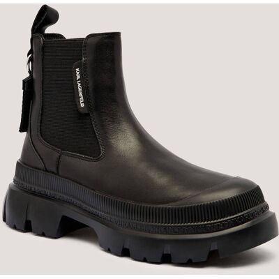 Karl Lagerfeld Skórzane botki TREKKA MAX Mid Gore czarny 39 Karl Lagerfeld Skórzane botki TREKKA MAX Mid Gore czarny 39