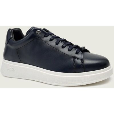 Boss BLACK Skórzane sneakersy Bulton_Runn_buf granatowy 44 Boss BLACK Skórzane sneakersy Bulton_Runn_buf granatowy 44