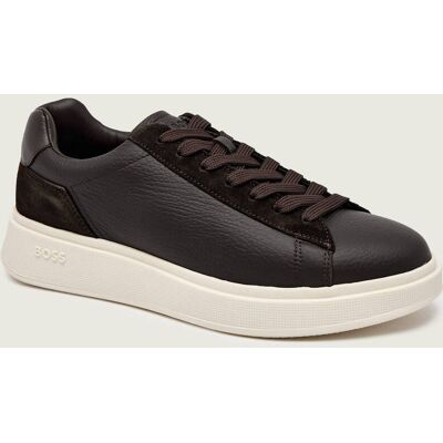 Boss BLACK Skórzane sneakersy Bulton_Runn_sdgrlt brązowy 41 Boss BLACK Skórzane sneakersy Bulton_Runn_sdgrlt brązowy 41