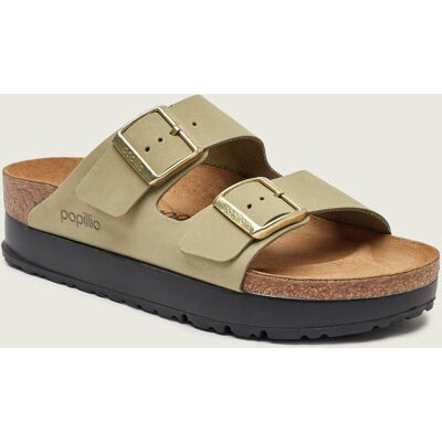 Birkenstock Klapki Arizona Flex Platform Birkenstock x Papillio zamsz narrow fit zielony 40 Birkenstock Klapki Arizona Flex Platform Birkenstock x Papillio zamsz narrow fit zielony 40