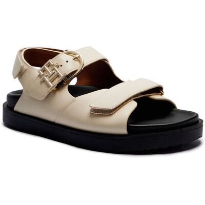 Tommy Hilfiger Skórzane sandały SPORTY ecru 39 Tommy Hilfiger Skórzane sandały SPORTY ecru 39