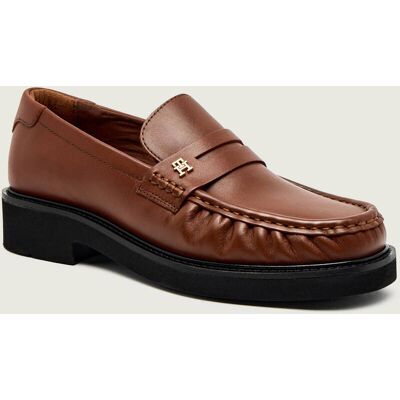 Tommy Hilfiger Skórzane loafersy brązowy 39 Tommy Hilfiger Skórzane loafersy brązowy 39