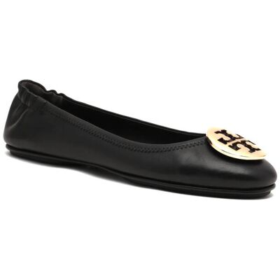 TORY BURCH Skórzane baleriny MINNIE czarny 36,5 TORY BURCH Skórzane baleriny MINNIE czarny 36,5