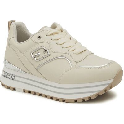 Liu Jo Skórzane sneakersy MAXI WONDER 73 beżowy 41 Liu Jo Skórzane sneakersy MAXI WONDER 73 beżowy 41