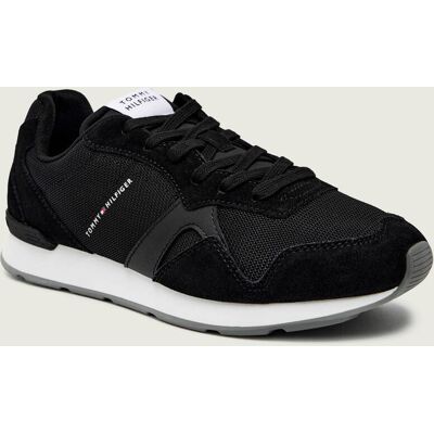 Tommy Hilfiger Sneakersy RUNNER ICON MIX zamsz czarny 45 Tommy Hilfiger Sneakersy RUNNER ICON MIX zamsz czarny 45