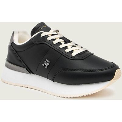 Tommy Hilfiger Skórzane sneakersy CHIC FASHION RUNNER czarny 41 Tommy Hilfiger Skórzane sneakersy CHIC FASHION RUNNER czarny 41