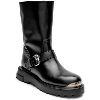 Love Moschino Skórzane botki czarny 36 Love Moschino Skórzane botki czarny 36