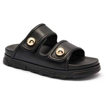 Furla Skórzane klapki Furla Sfera czarny 36 Furla Skórzane klapki Furla Sfera czarny 36