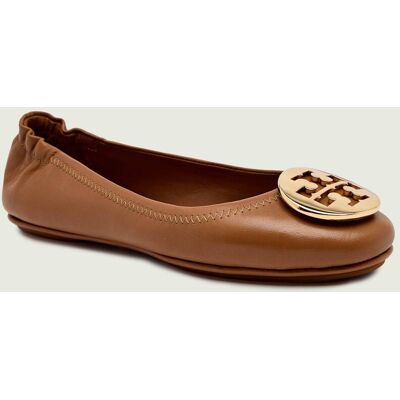 TORY BURCH Skórzane baleriny MINNIE brązowy 37 TORY BURCH Skórzane baleriny MINNIE brązowy 37