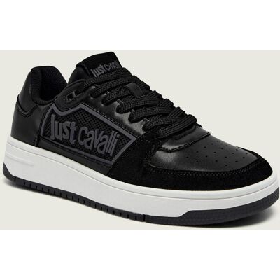 Just Cavalli Skórzane sneakersy FONDO AZULA DIS. 6 zamsz czarny 45 Just Cavalli Skórzane sneakersy FONDO AZULA DIS. 6 zamsz czarny 45