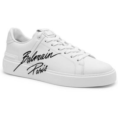 Balmain Skórzane sneakersy B-COURT biały 40 Balmain Skórzane sneakersy B-COURT biały 40