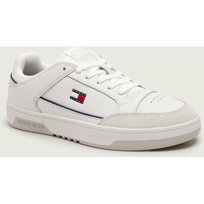 Tommy Jeans Skórzane sneakersy zamsz ecru 45 Tommy Jeans Skórzane sneakersy zamsz ecru 45