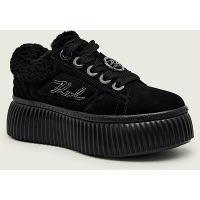 Karl Lagerfeld Sneakersy KREEPER LO shearling zamsz czarny 36 Karl Lagerfeld Sneakersy KREEPER LO shearling zamsz czarny 36