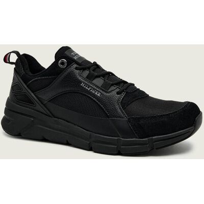 Tommy Hilfiger Sneakersy z dodatkiem skóry czarny 40 Tommy Hilfiger Sneakersy z dodatkiem skóry czarny 40