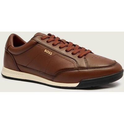 Boss BLACK Skórzane sneakersy Nitan_Lowp_bu brązowy 40 Boss BLACK Skórzane sneakersy Nitan_Lowp_bu brązowy 40
