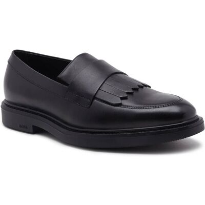 Boss BLACK Skórzane loafersy Larry czarny 43 Boss BLACK Skórzane loafersy Larry czarny 43