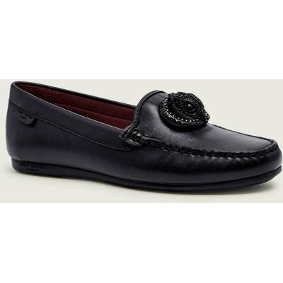 Kurt Geiger Skórzane mokasyny 225-CHELSEA czarny 37 Kurt Geiger Skórzane mokasyny 225-CHELSEA czarny 37