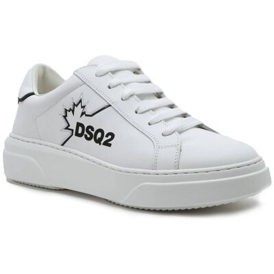 Dsquared2 Skórzane trampki biały 40 Dsquared2 Skórzane trampki biały 40