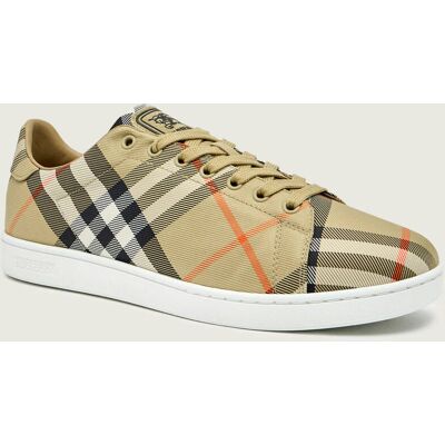 Burberry Sneakersy Check Set z dodatkiem skóry beżowy 45 Burberry Sneakersy Check Set z dodatkiem skóry beżowy 45