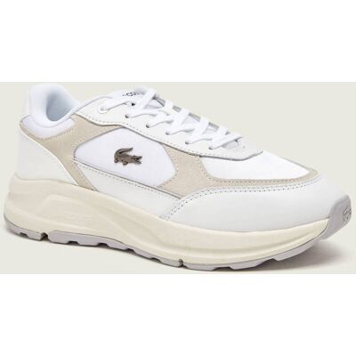Lacoste Sneakersy Run Set z dodatkiem skóry zamsz biały 40 Lacoste Sneakersy Run Set z dodatkiem skóry zamsz biały 40