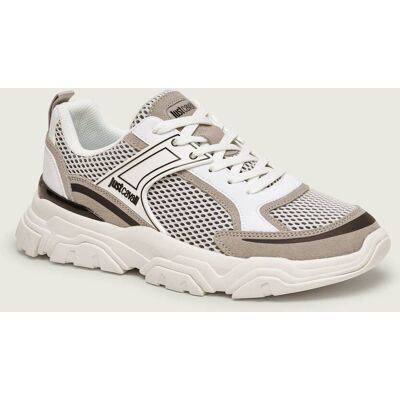 Just Cavalli Sneakersy FONDO LIUK DIS. C02 zamsz biały 44 Just Cavalli Sneakersy FONDO LIUK DIS. C02 zamsz biały 44