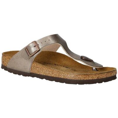 Birkenstock Japonki Gizeh BF Graceful z dodatkiem skóry brązowy 38 Birkenstock Japonki Gizeh BF Graceful z dodatkiem skóry brązowy 38
