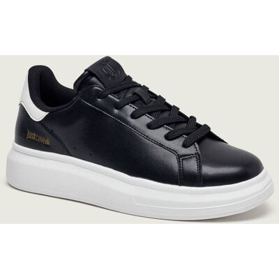 Just Cavalli Skórzane sneakersy FONDO URSA DIS. SGB czarny 45 Just Cavalli Skórzane sneakersy FONDO URSA DIS. SGB czarny 45