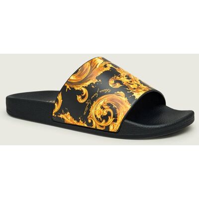 Versace Jeans Couture Klapki FONDO SLIDE DIS.SQ4 czarny 43 Versace Jeans Couture Klapki FONDO SLIDE DIS.SQ4 czarny 43