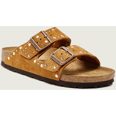 Birkenstock Klapki Arizona Rivet LEVE zamsz narrow fit camel 38 Birkenstock Klapki Arizona Rivet LEVE zamsz narrow fit camel 38