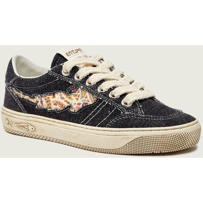 Enterprise Japan Sneakersy JUPITER ROCKET 12 denim z dodatkiem skóry czarny 43 Enterprise Japan Sneakersy JUPITER ROCKET 12 denim z dodatkiem skóry czarny 43