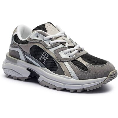 Tommy Hilfiger Sneakersy zamsz szary 36 Tommy Hilfiger Sneakersy zamsz szary 36