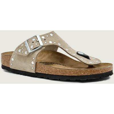 Birkenstock Japonki Gizeh Rivet LEVE narrow fit zamsz szary 38 Birkenstock Japonki Gizeh Rivet LEVE narrow fit zamsz szary 38