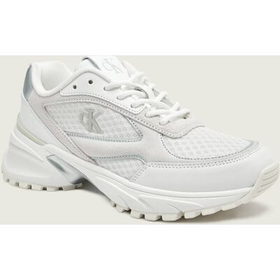 Calvin Klein Skórzane sneakersy HIKE RUNNER MESH MIX MET biały 40 Calvin Klein Skórzane sneakersy HIKE RUNNER MESH MIX MET biały 40