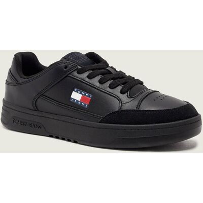 Tommy Jeans Skórzane sneakersy zamsz czarny 45 Tommy Jeans Skórzane sneakersy zamsz czarny 45