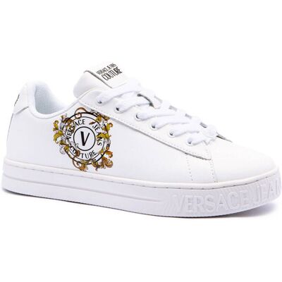 Versace Jeans Couture Sneakersy COURT 88 z dodatkiem skóry biały 41 Versace Jeans Couture Sneakersy COURT 88 z dodatkiem skóry biały 41