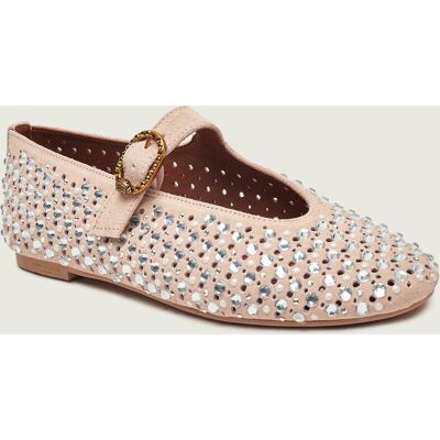 Kurt Geiger Baleriny Mayfair Mary Jane zamsz beżowy 37 Kurt Geiger Baleriny Mayfair Mary Jane zamsz beżowy 37