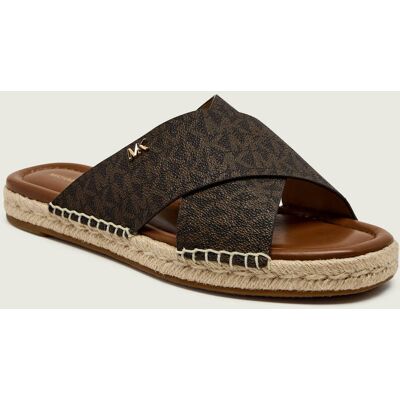 Michael Kors Klapki KENZIE brązowy 37 Michael Kors Klapki KENZIE brązowy 37