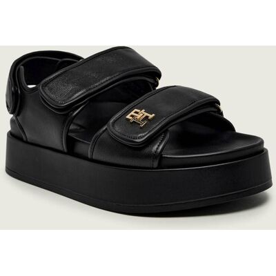 Tommy Hilfiger Skórzane sandały czarny 37 Tommy Hilfiger Skórzane sandały czarny 37